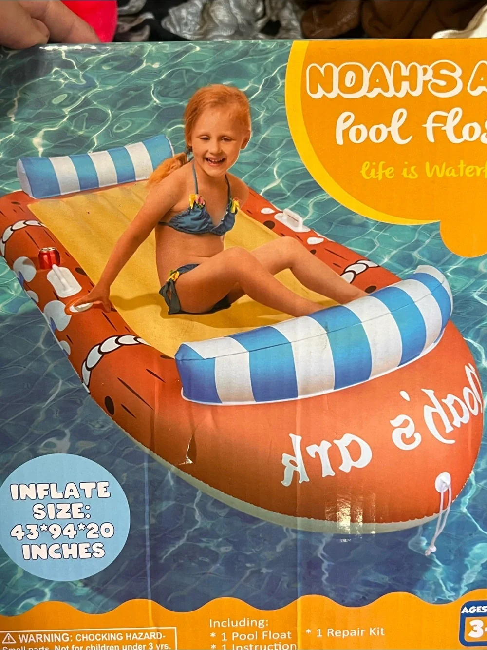 NIB Large Inflatable River/Pool Raft Float